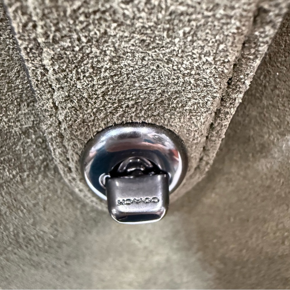 Coach Hadley Convertible Shoulder Crossbody Bag Suede Olive Army Green CCG43 NWT - Picture 9 of 15